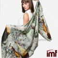 New Fashion Lady Floral Wool Scarf